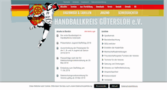 Desktop Screenshot of handballkreis-guetersloh.de